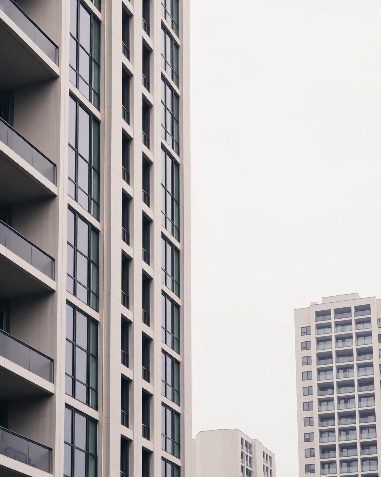 Facade detail of a modern residential tower